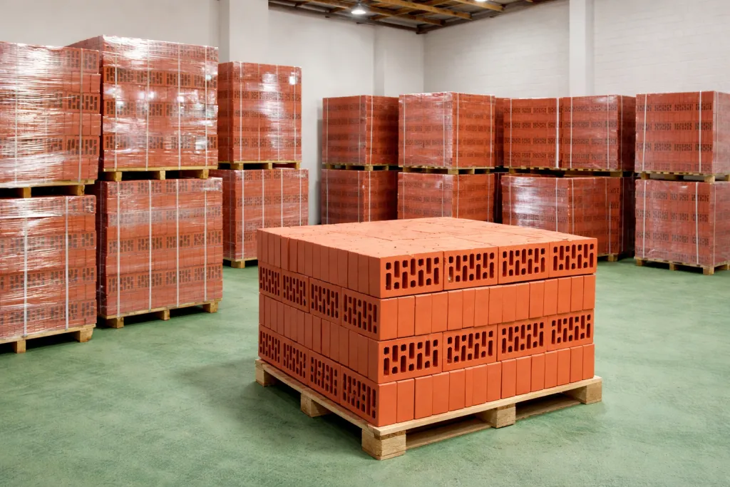 вес поддона кирпича