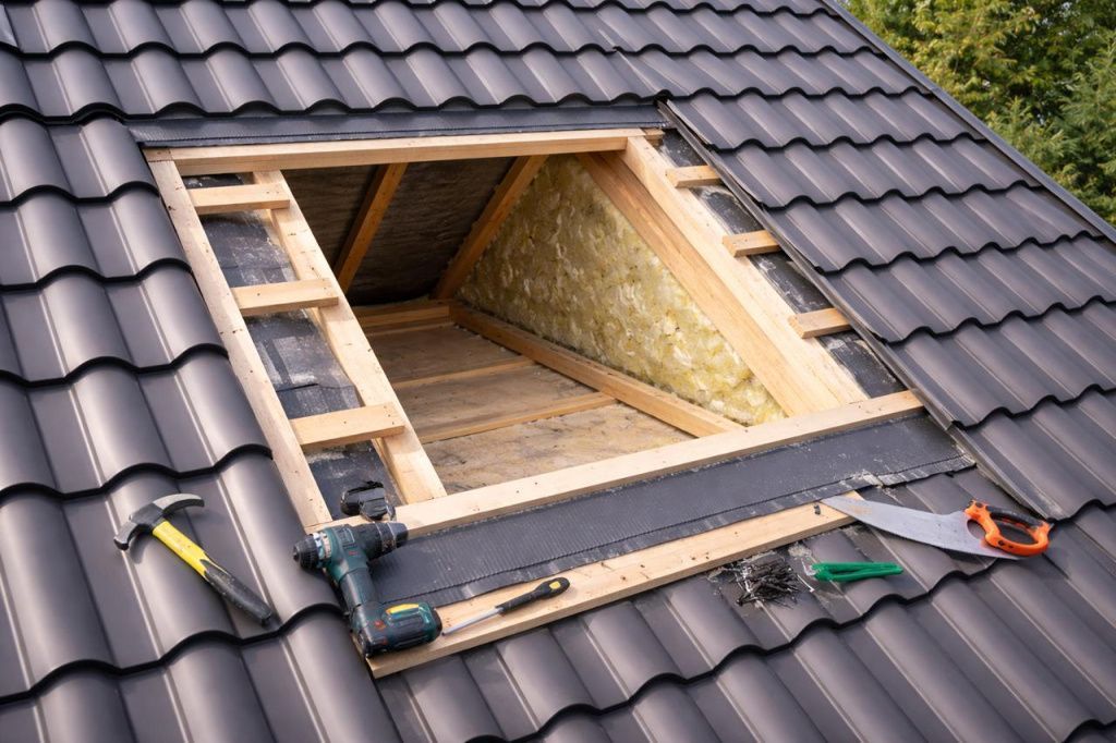 проем под мансардное окно в крыше