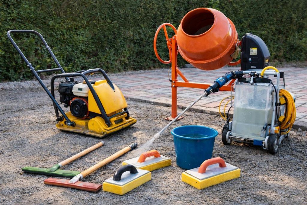 инструменты для укладки брусчатки