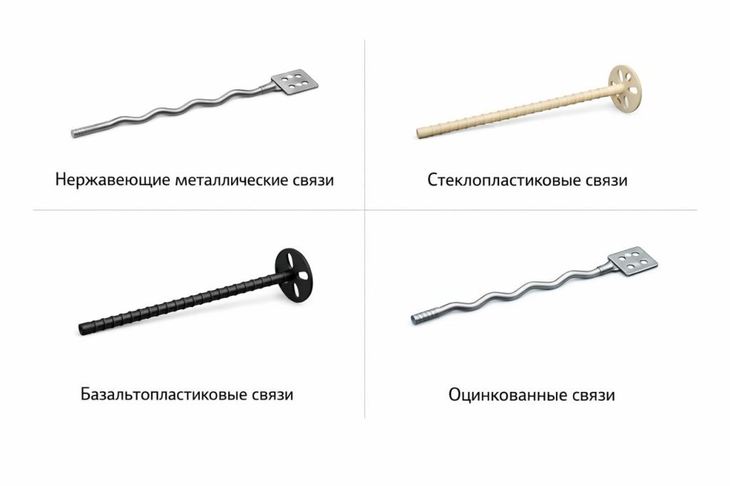 виды связей для облицовочного кирпича