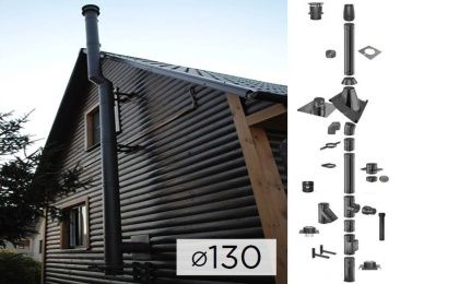 Дымоходная система Permeter Ultra Schiedel, Ø 130, черный