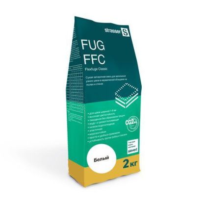 Смесь сухая затирочная для узких швов FUG FFC 01 белый (1 - 6 мм) 2 кг, quick-mix 72955