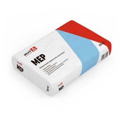 Штукатурка известково-цементная легкая MEP 30 кг, quick-mix 72995